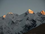 33 Gasherbrum II E, Gasherbrum II, Gasherbrum III North Faces At Sunset From Gasherbrum North Base Camp In China